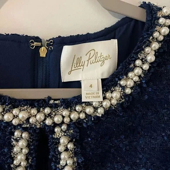 Lilly Pulitzer Ronan Metallic Tweed Romper Size 4 - Picture 9 of 15